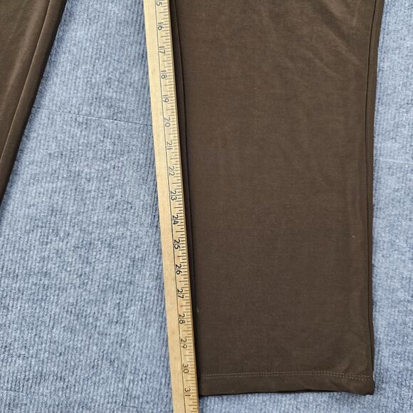 Susan Graver Essentials Pants Womens 1X Brown Liquid Knit Pull On Stretch - Picture 3 of 7